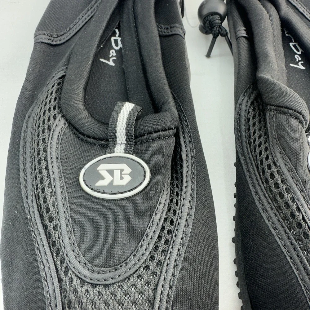Star Bay Water Slip On Water Shoes Beach Pool Shoes Black  Adult Size 8